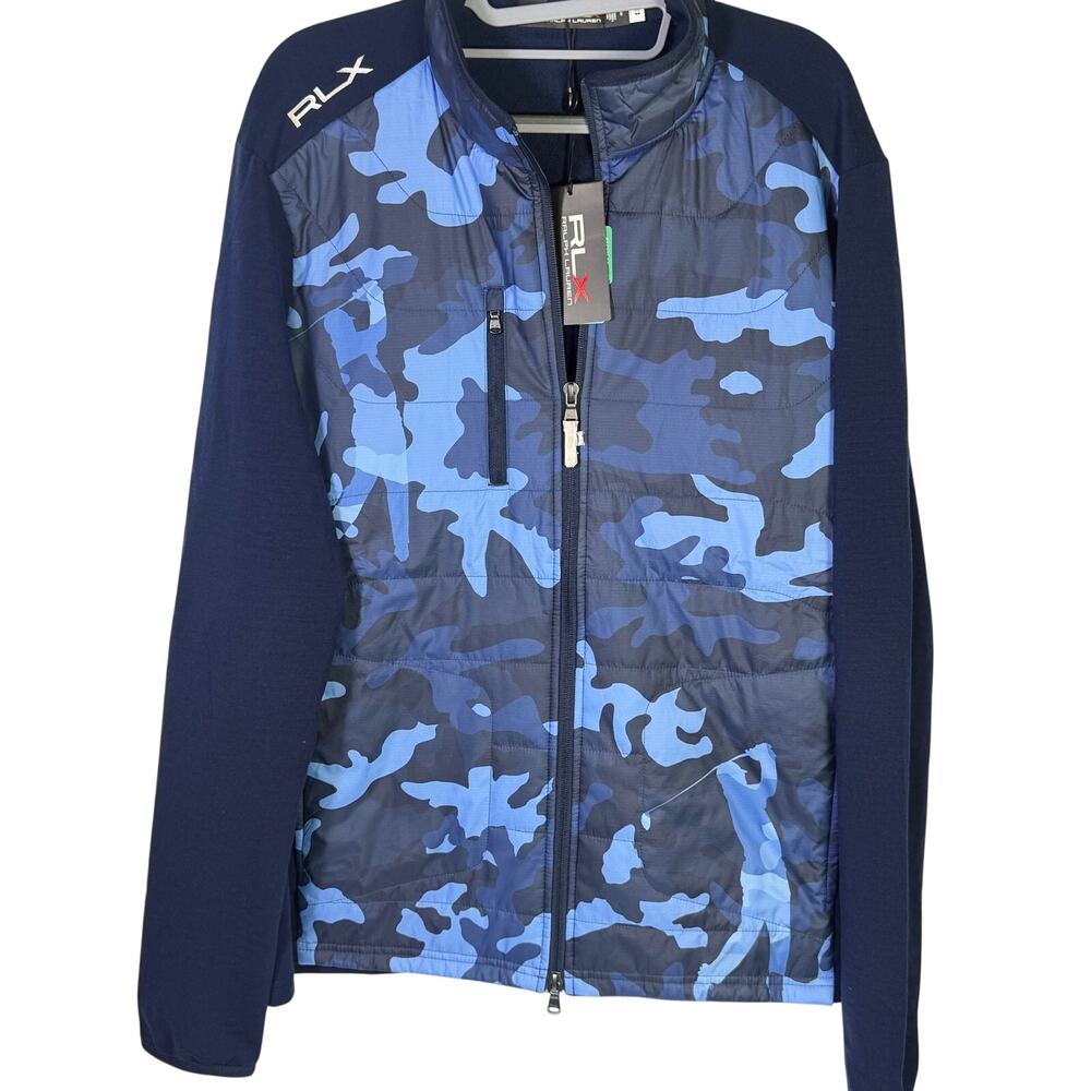 Polo Ralph Lauren RLX Golf Men’s Navy Camo Quilted Jacket Large NWT
